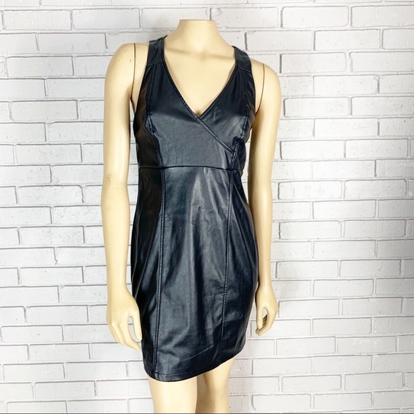 L’Atiste by Amy Women’s Navy Leather Look Dress - Picture 1 of 8
